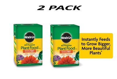 (2 Pack) Miracle-Gro Water Soluble All Purpose Plant Food 1.5 lbs.
