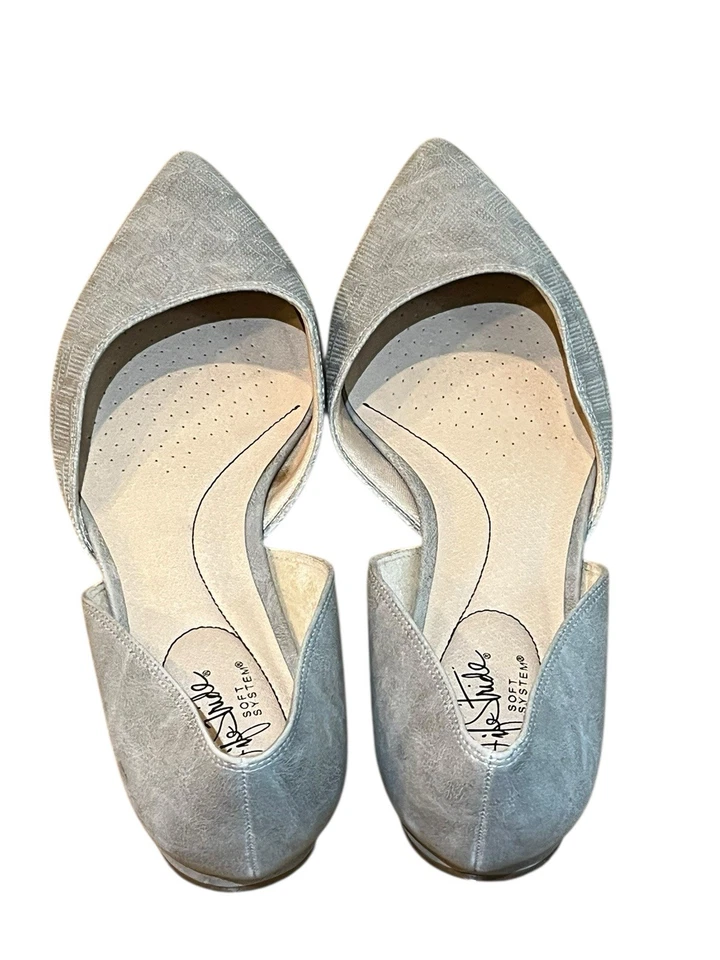 Zapatos LifeStride Para Mujer Talla 11 Anchos RETTA Sin Cordones Gris Puntera Plana Punta Foto 2 de 4