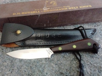 vintage Grohmann DH Russell #3s BELT KNIFE Part Serrated made in Canada Custom 
