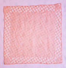 Orange Sheer Scarf Silk Tagged Vera Verasheer Hand Rolled Japan MCM 1960-70s