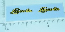 Pair Lincoln Toys Script Style Logo Sticker Set LN-002