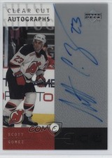 2000-01 Upper Deck Ice Clear Cut Auto Scott Gomez #SG Auto n1u