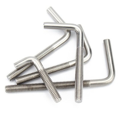 M4 M5 M6 M8 M10 M12 Foundation Bolt Stainless Steel L Shaped Anchor Bolts