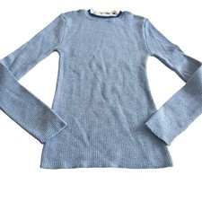 Mi Mi Sol Girls Blue Ribbed Wool Long Sleeve Sweater Size 12