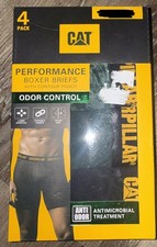 Caterpillar 4-Pair Mens Boxer Brief Underwear Polyester Blend Multicolor L