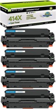 4PK W2021X 414X Cyan Toner Cartridge for HP Laserjet Pro M454dn M455dn MFP M480f