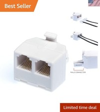 Effortless 2-Line Phone Splitter for Landline - Plug Play RJ11 Adapter