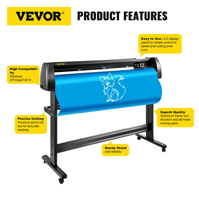 53Inch Vinyl Cutter Plotter Machine 1350Mm Vinyl Cutting Plotter Signmaster LCD