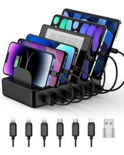 50W 6Port Multi Charger Station USB Charging Dock Multiple Devices Hub