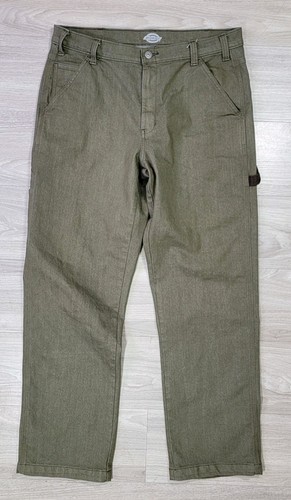Dickies Jeans Skateboard Uomo 34x32 Verde Vincent Alvarez Carpenter Grunge - Foto 2 di 18