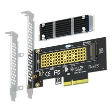 GLOTRENDS M.2 NVMe to PCIe 4.0 X4 Adapter with Heatsink 22x70mm for Black