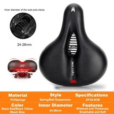Bicycle Saddle bike Comfort Wide Soft Gel Bike Seat Sporty Air Cushion men women