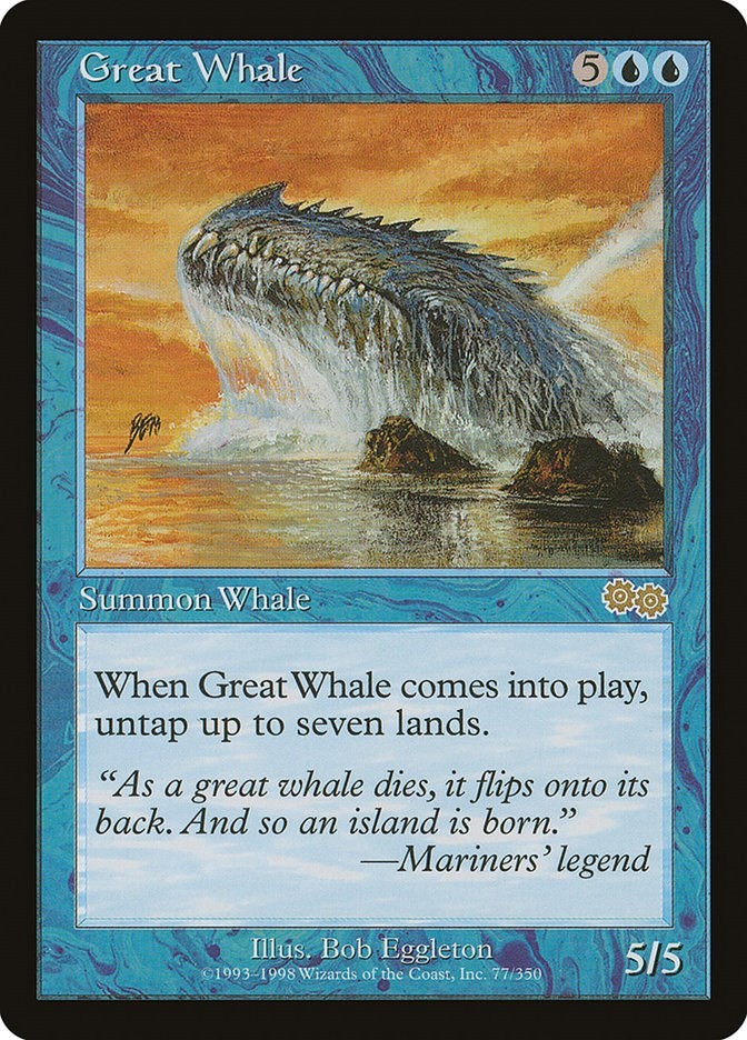 Great Whale #77 *Normal* Urza's Saga - LP MTG