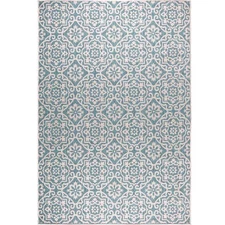 9x12 Home Dynamix Blue Medallion Petals Area Rug 6681-340 - Aprx 9' 2" x 12' 5"