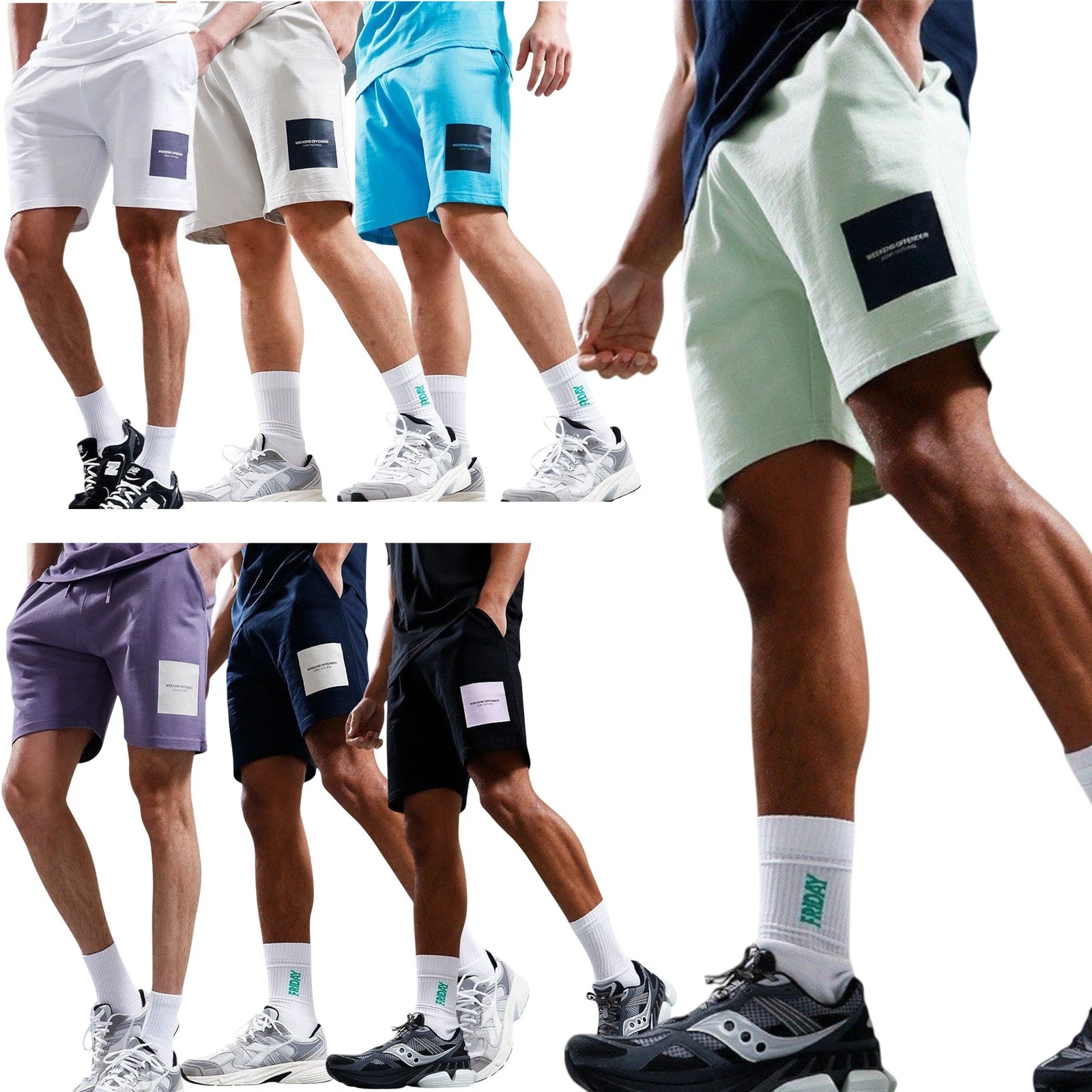 Weekender Offender Mens Shorts Summer Causal Holiday Regular Fit Cotton