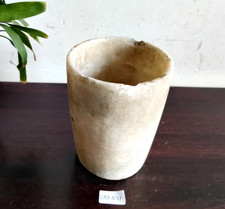 Antiken Alten Marmor Stein Vessel Rustikal Handgefertigt Geschirr Dekor Tumbler