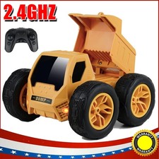 2.4GHz RC Dump Truck Remote Control Dump Truck Powerful 4 Wheel Drive Toy Gift