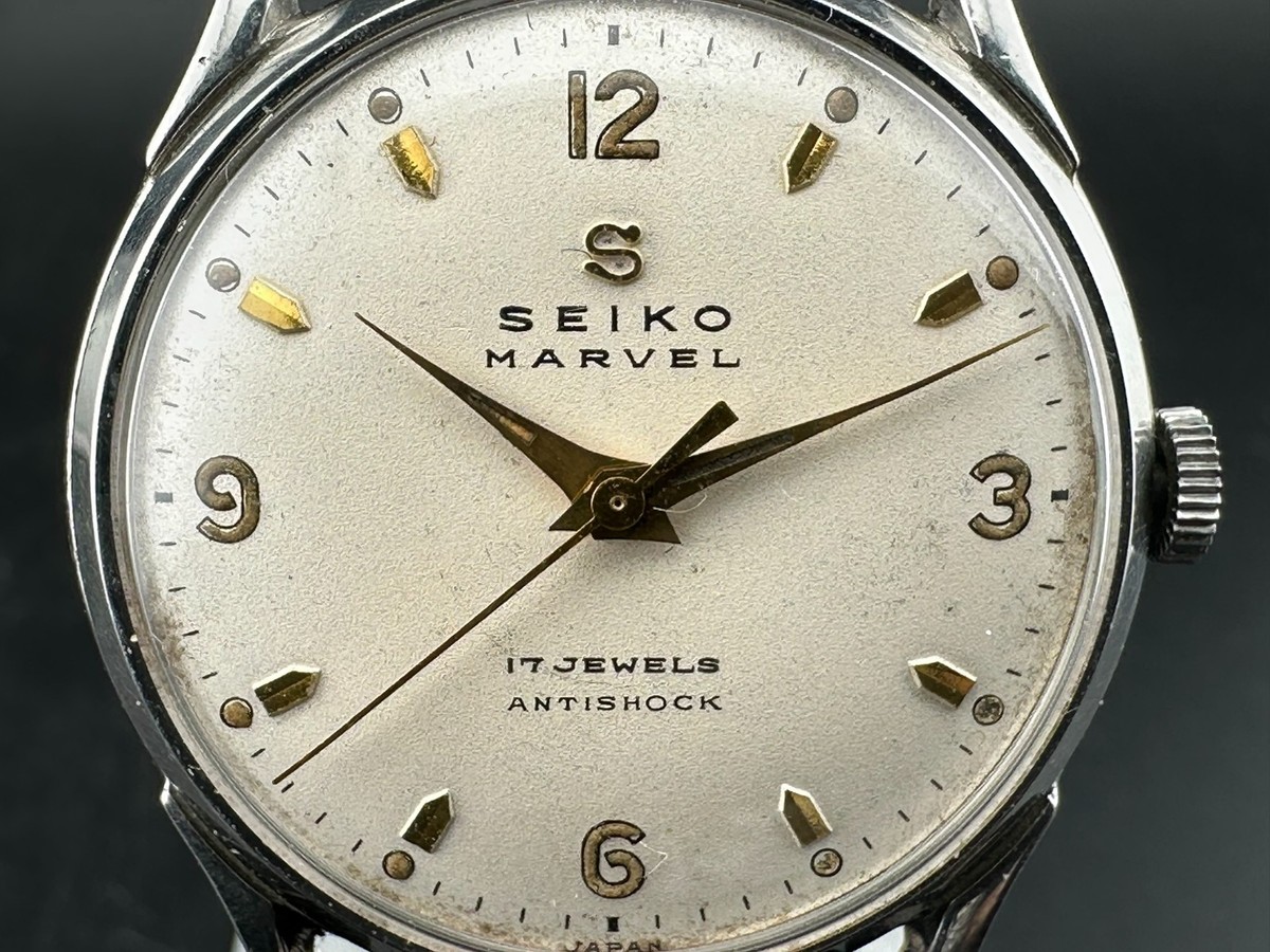 SEIKO ペンダントウォッチ 17 JEWELS エメラルド調 裏スケルトン SEIKO MARVEL hand winding 17 jewels watch 14035 / case no.784663