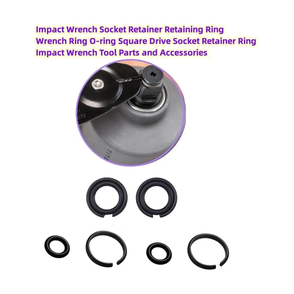 Anillo de retención de impacto de 3/8" para clip de anillo de fricción de impacto Milwaukee 3/8 con... Foto 3 de 4