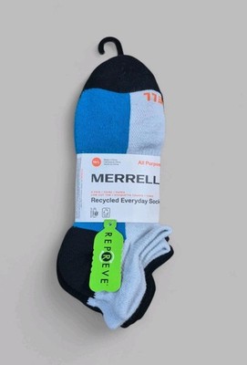 MERRELL Mens Socks Low Cut Tab Cushion Athletic Everyday 3 Pair Shoe Size 9-12 