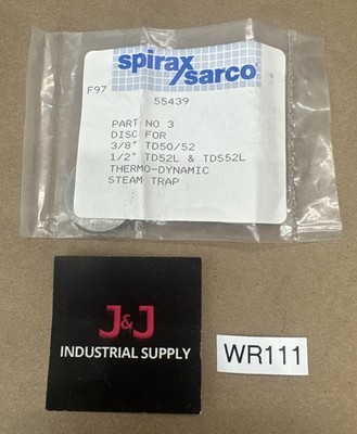 Spirax Sarco SS Replacement Disc For 3/8  TD50/52, Or 1/2  TD52L & TDS52L  