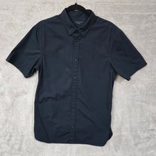 AllSaints Ramskull Shirt Medium Black Preppy Minimalist Capsule Urban Casual