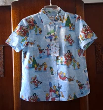 Reyn Spooner Women's "SIMPSONS GREETINGS" FBF Light Blue Shirt Sizes
