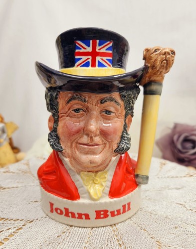 Vintage Royal Doulton 'John Bull Bourbon Whiskey' Small Character Jug - 第 1/9 張圖片