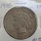 1935 US Peace Silver Dollar $1 XF (Light Scratches)