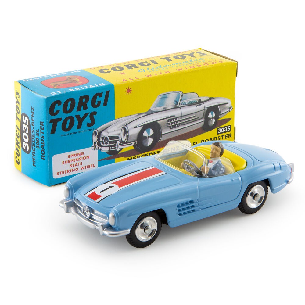 CORGI Mercedes-Benz 300SL Roadster de collection en zamak injecté pour vitrine