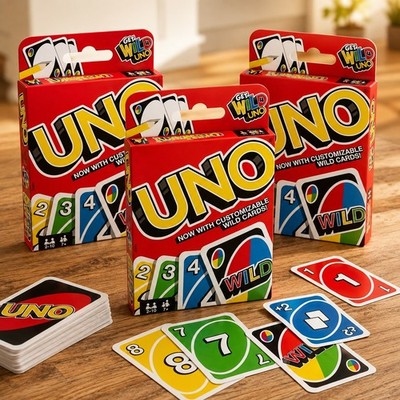 UNO Card Game with Customizable Wild Cards Family Game UNO Card Game for Family