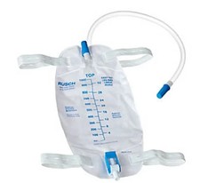 2 Pack Teleflex Easy Tap Urinary Leg Bag 32oz Anti-Reflux Valve Cloth Straps