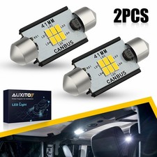 2x C5W Led White Car Festoon Light Bulbs Cob Smd Interior Lamp 239 bulb 12v 41mm