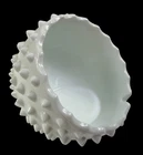 VTG MCM Fenton Milk Glass Hobnail Slant Front Orb Ashtray Trinket Dish Signed 4"