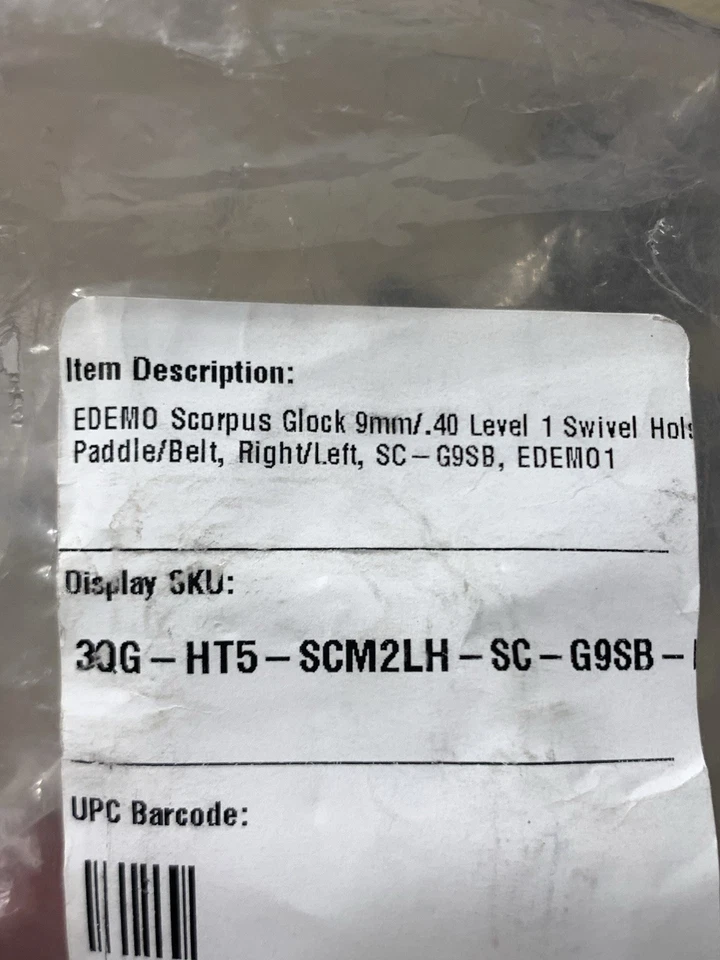 Funda giratoria FAB Defense Glock 9 mm/.40 nivel 1, paleta/cinturón, derecha/: SC-G9SB Foto 2 de 3