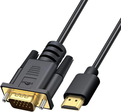 HDMI to VGA Cable Adapter, Gold-Plated, 6 Feet Male to Malecord for Computer, De