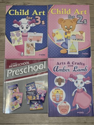 Abeka Lot Of 4 Homeschool Books Kindergarten Art 2's And 3's Learning Guides