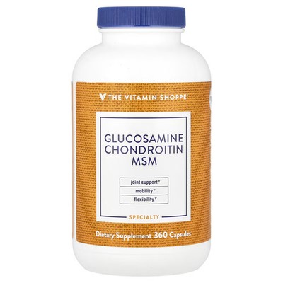 2 X The Vitamin Shoppe, Glucosamine Chondroitin MSM, 360 Capsules-Worldwide