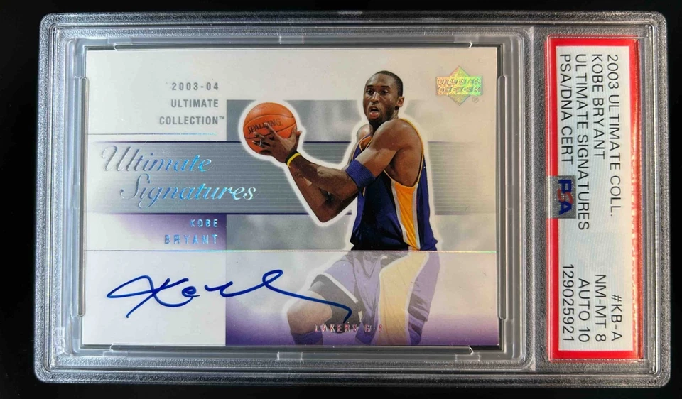 2003-04 Upper Deck Ultimate Collection Коби Брайант с автографом KB-A PSA 8 10