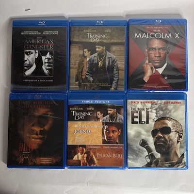 Denzel Washington - Blu-Ray Lot of 6 - Training Day, Fallen, Malcolm X, John Q