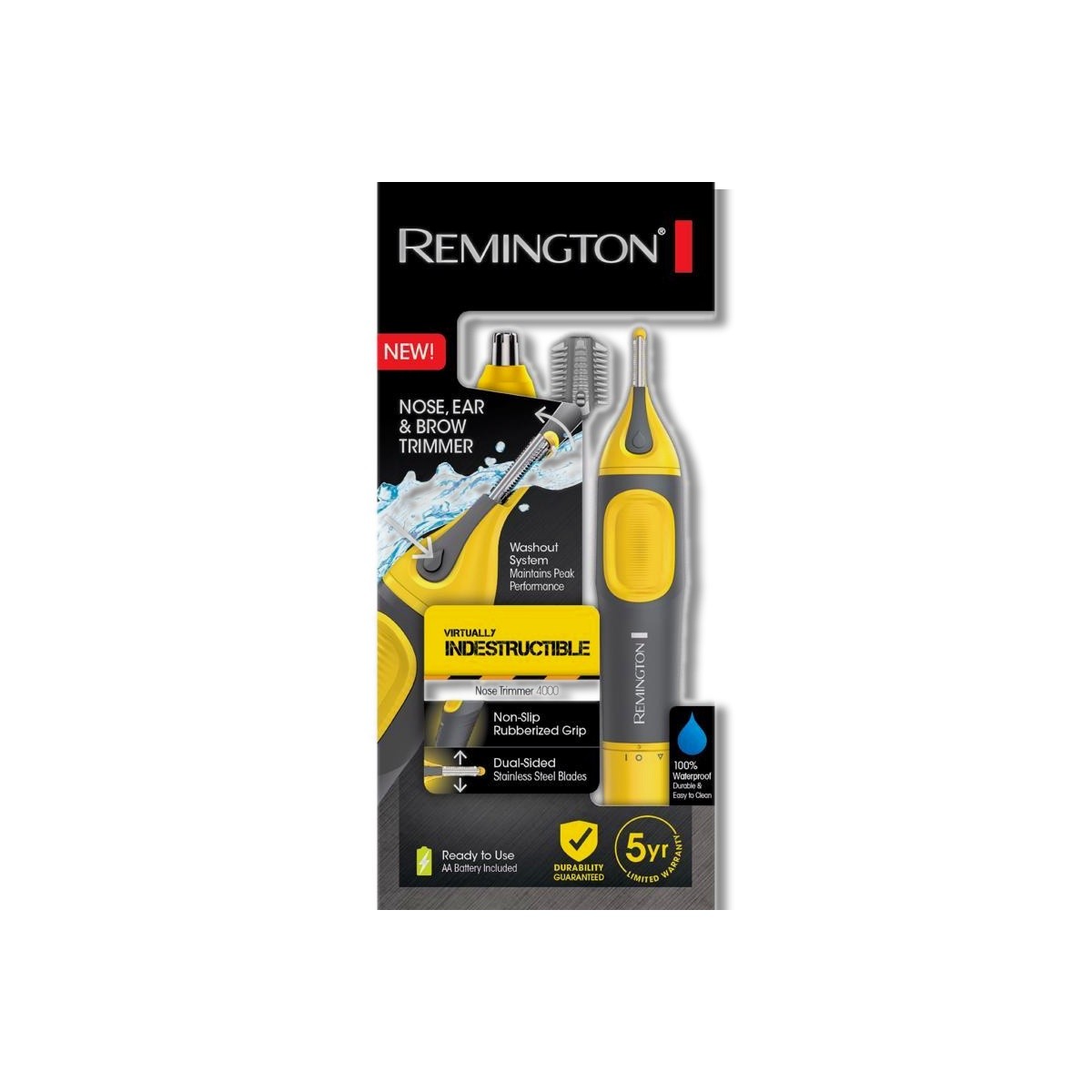 Remington Virtually Indestructible Nose and Ear Trimmer Yellow NE3871