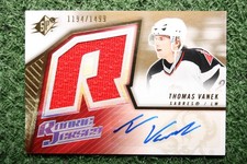 Thomas Vanek 2005-06 SPx Rookie Jersey #177 Auto /1499 (NM)