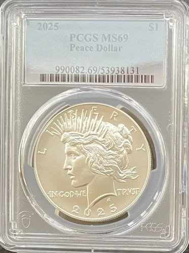 2025 Peace Dollar - MS69 - Blue Label