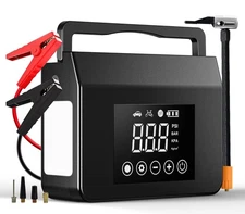 Hieha 4000A Portable Jump Starter with Air Compressor, 12V Car Batt... Fast Ship