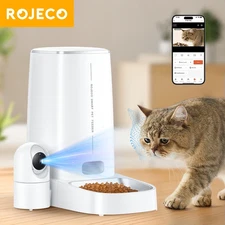 4L Automatic Cat Feeder With Camera Video Cat Food Dispenser WIFI Pet Smart Voic