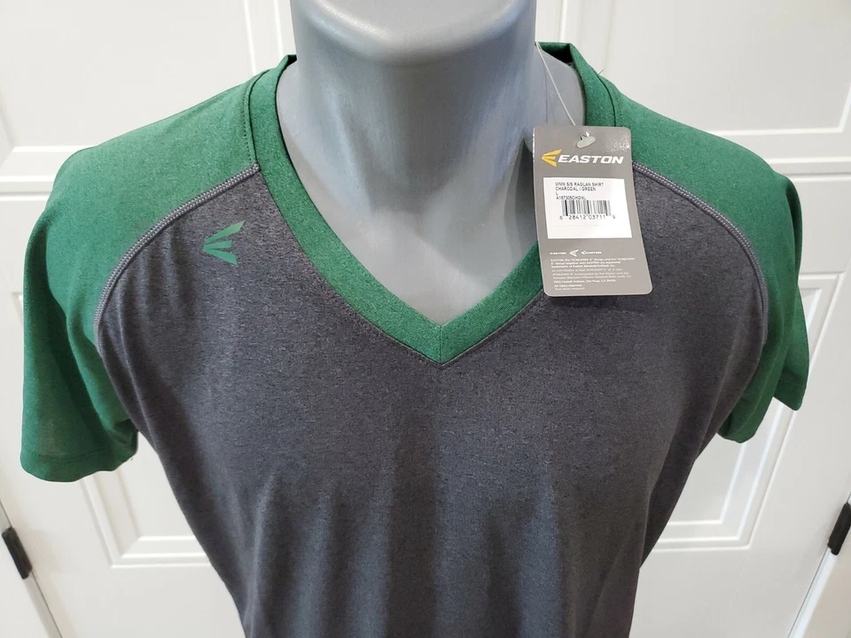 Новый Easton серый 3/4 реглан рукав бейсбол Dryfit производительности женская футболка, L - Изображение 2 из 4