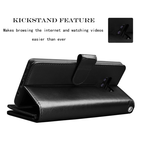 For Samsung Galaxy Note 10 +/ 9 / 8 / 5 Case Wallet Card Holder Flip Folio Cover - Picture 10 of 36