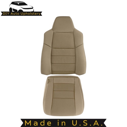 2002-2007 For Ford F250 F350 F450 Cloth Front Replacement Covers Parchment Tan - Picture 48 of 68