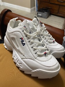 Fila Disruptor II Premium 5FM00002 Women White Navy Red Fashion Shoes All Sizes | eBay