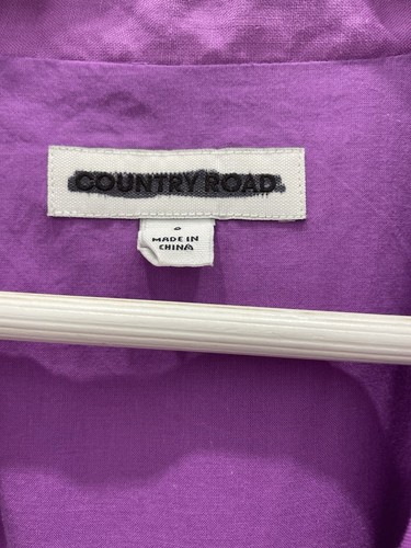 Country Road Purple Cut Out Mini Dress size 8 Ramie - Picture 7 of 11